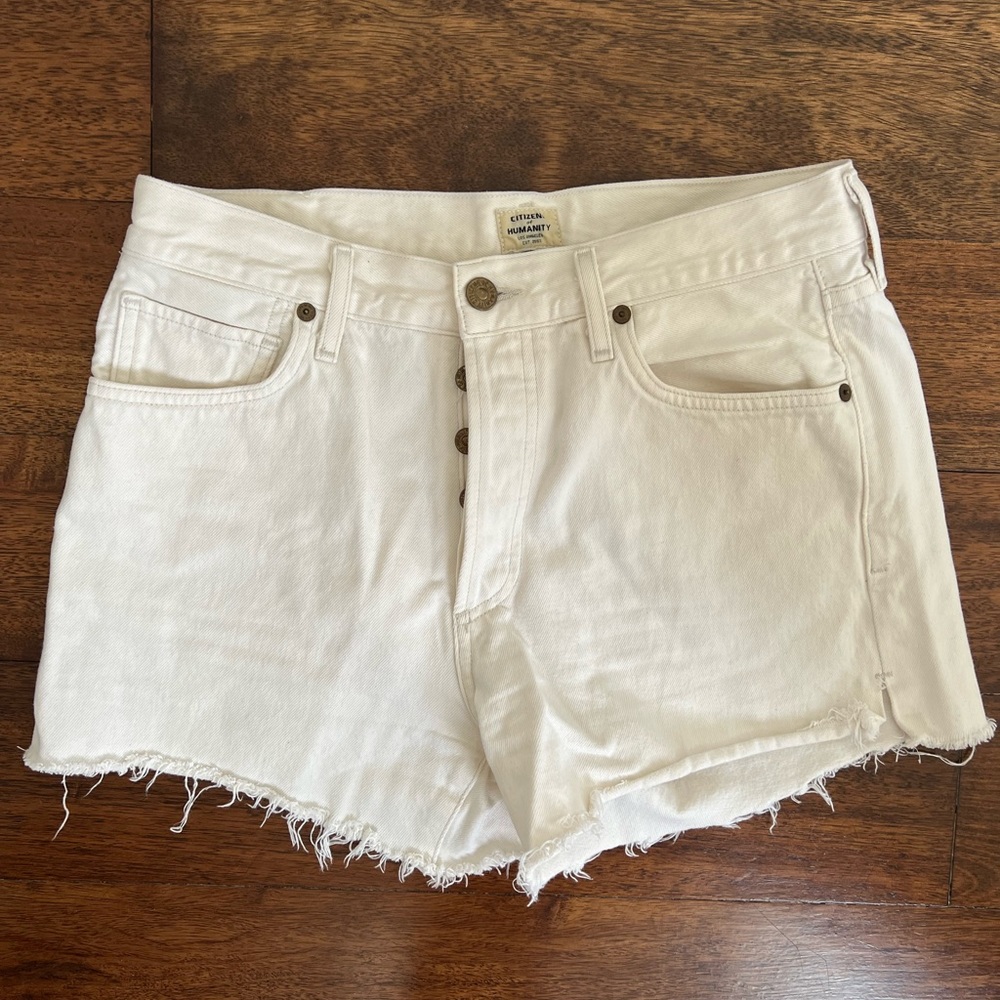 Citizens of Humanity Marlow White Shorts 26